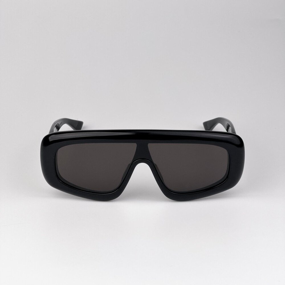 Bottega Veneta Shield Sunglasses – Black Frame / Grey Lens (BV1281S 001)